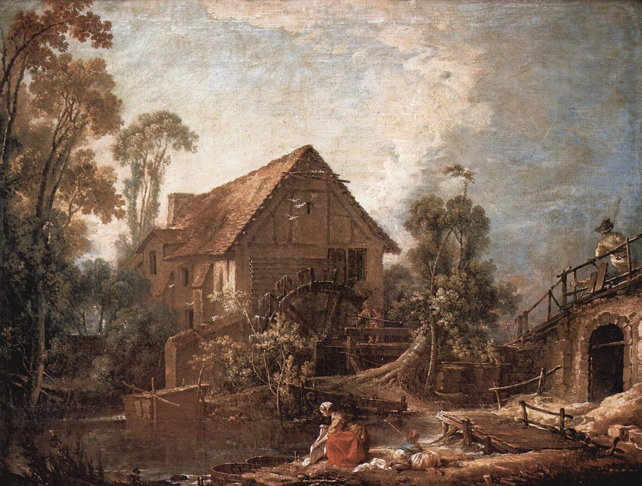 Landscape with mill (François Boucher)