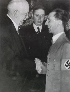 Joseph Goebbels and Richard Strauss, 1938.