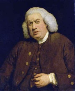 Samuel Johnson by Joshua Reynolds (1771).